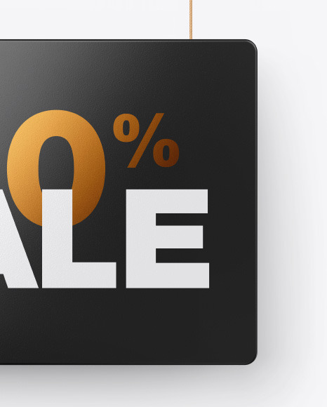 Glossy Discount Sign Mockup