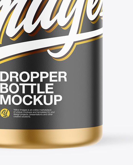 Metallic Dropper Bottle Mockup Metallic Dropper Bottle Mockup