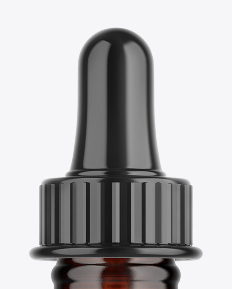Amber Glass Dropper Bottle Mockup PSD #2