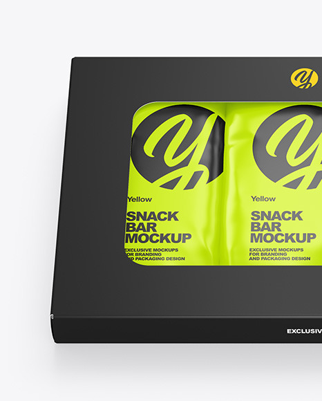 Snack Box Mockup In Box Mockups On Yellow Images Object Mockups