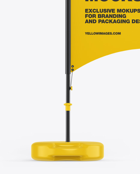 Matte Convex Flag Mockup PSD #7