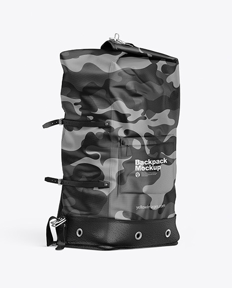 Backpack Mockup In Apparel Mockups On Yellow Images Object Mockups