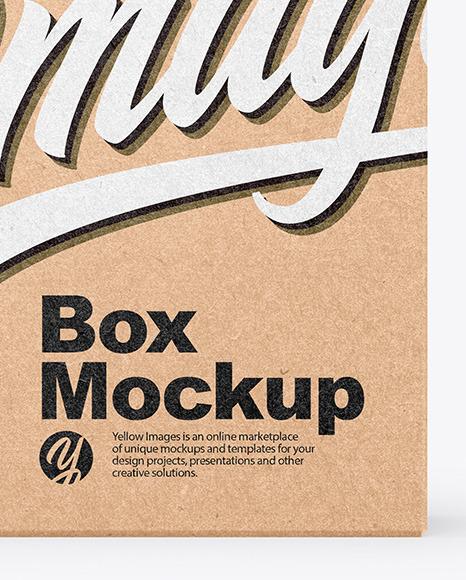 Opened Kraft Box Mockup