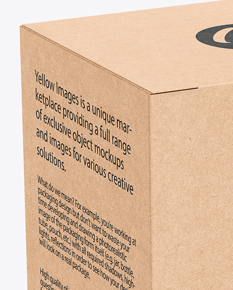 Download Kraft Box Mockup in Box Mockups on Yellow Images Object Mockups