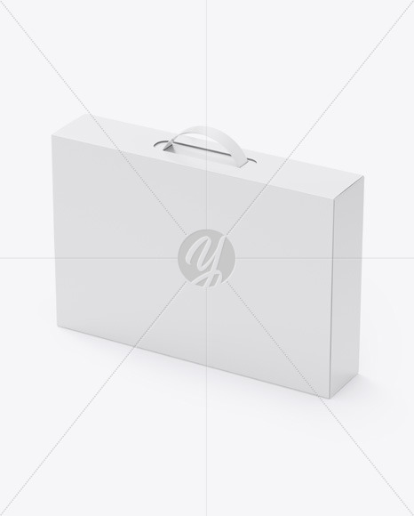 Download Paper Box With Handle Mockup In Box Mockups On Yellow Images Object Mockups PSD Mockup Templates