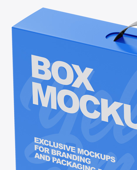 Download Paper Box With Handle Mockup In Box Mockups On Yellow Images Object Mockups