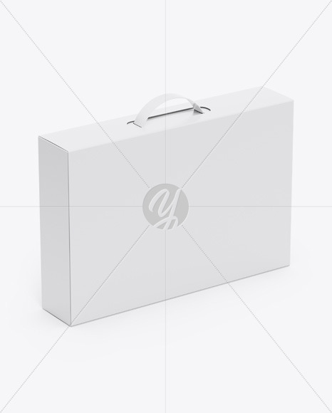 Paper Box With Handle Mockup