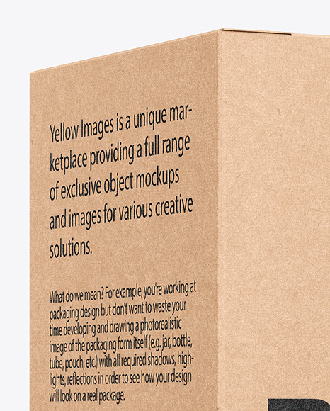 Download Kraft Box Mockup In Box Mockups On Yellow Images Object Mockups