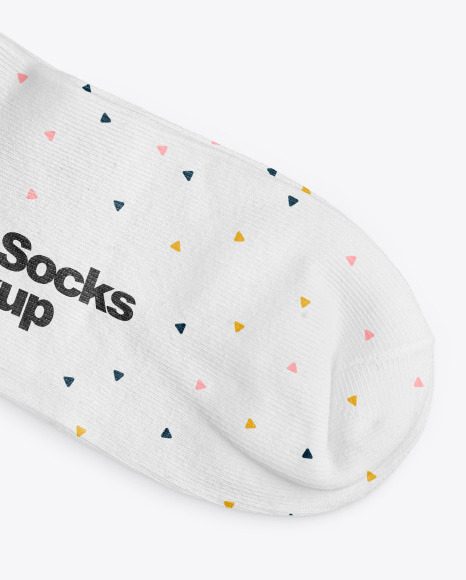 Two Socks Mockup In Apparel Mockups On Yellow Images Object Mockups