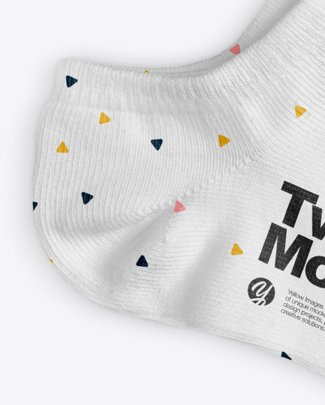 Two Socks Mockup In Apparel Mockups On Yellow Images Object Mockups