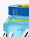 Glossy Transparent Water Bottle Mockup