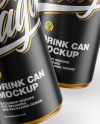 Two Matte Metallic Drink Cans Mockup