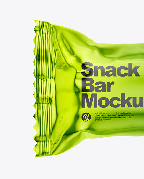 Metallic Snack Bar Mockup Metallic Snack Bar Mockup