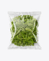 Plastic Bag With Rucola Salad Mockup