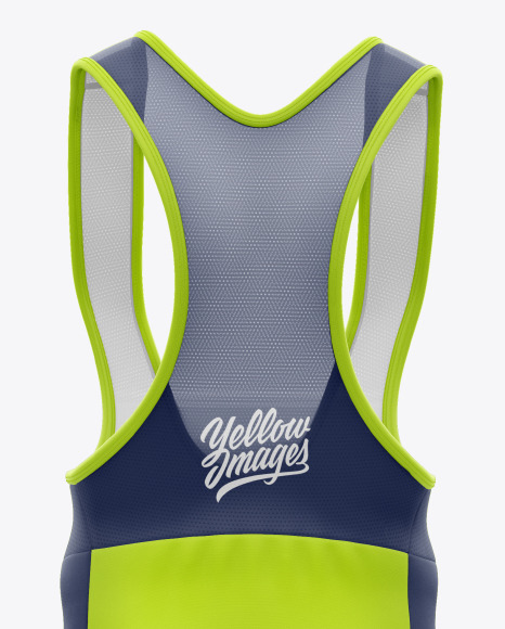 Men's Cycling Bib Mockup in Apparel Mockups on Yellow ...