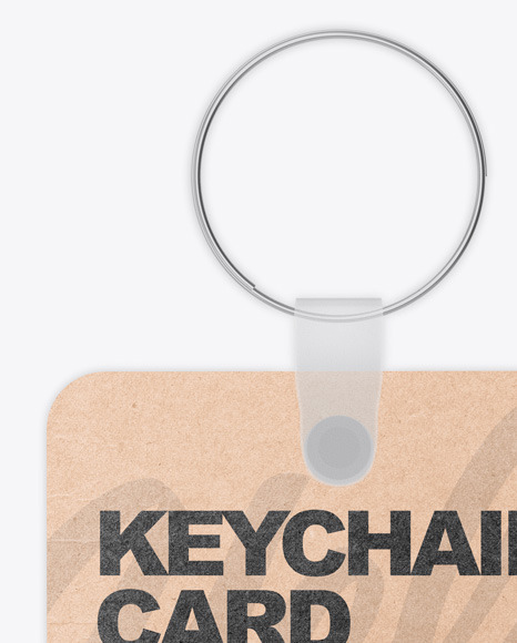 Keychain Kraft Card Mockup