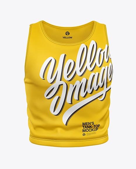 Men S Tank Top Mockup In Apparel Mockups On Yellow Images Object Mockups