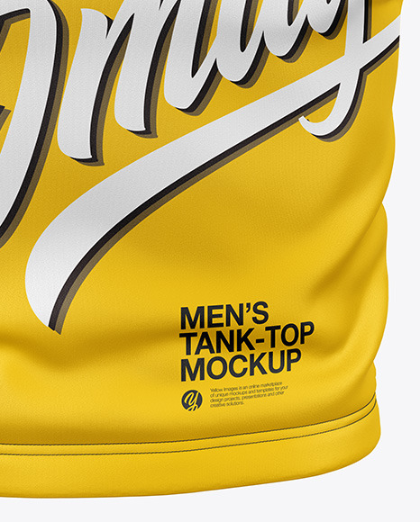 Download Men S Tank Top Mockup In Apparel Mockups On Yellow Images Object Mockups