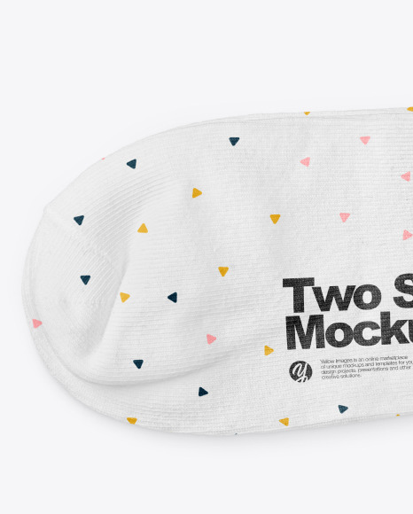 Two Socks Mockup In Apparel Mockups On Yellow Images Object Mockups