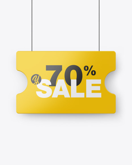 Glossy Discount Sign Mockup