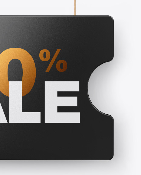 Glossy Discount Sign Mockup