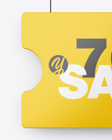 Glossy Discount Sign Mockup PSD #7