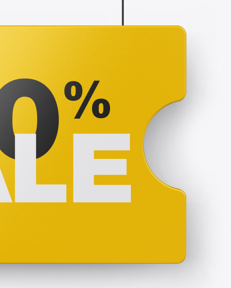 Glossy Discount Sign Mockup PSD #5