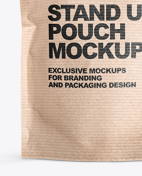 Download Kraft Stand Up Pouch W Zipper Mockup In Pouch Mockups On Yellow Images Object Mockups Yellowimages Mockups