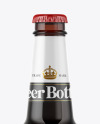330ml Amber Bottle With Dark Beer Mockup