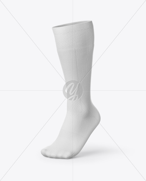 Download Compression Long Sock Mockup in Apparel Mockups on Yellow ...