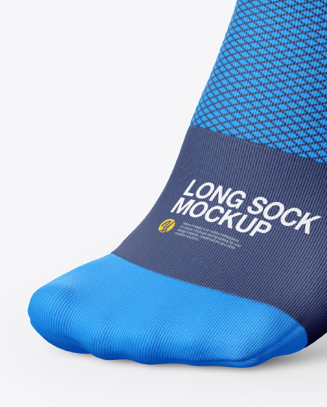 Download Compression Long Sock Mockup in Apparel Mockups on Yellow ...