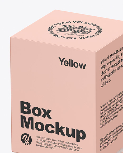 Paper Box Mockup In Box Mockups On Yellow Images Object Mockups