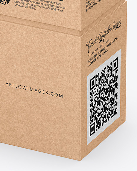 Download Kraft Box Mockup In Box Mockups On Yellow Images Object Mockups PSD Mockup Templates