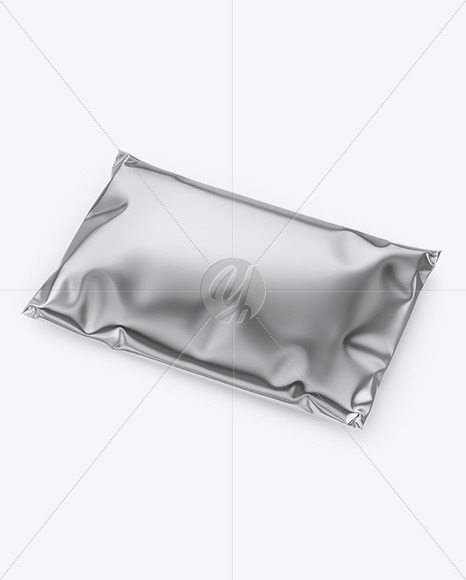 Download Metallic Mailing Bag Mockup Half Side View In Bag Sack Mockups On Yellow Images Object Mockups