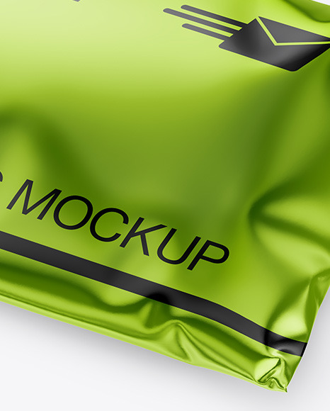 Metallic Mailing Bag Mockup   Half Side View PSD #4