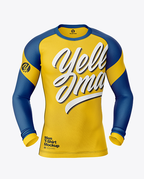 Long Sleeve Compression T Shirt Mockup In Apparel Mockups On Yellow Images Object Mockups