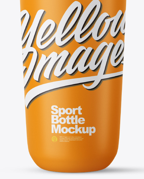 Matte Plastic Sport Bottle Mockup