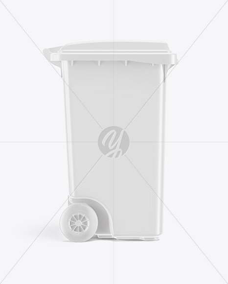 Plastic Rubbish Bin Mockup In Object Mockups On Yellow Images Object Mockups