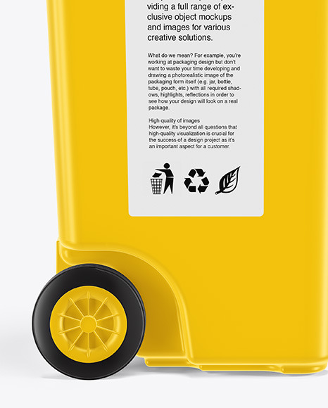 Download Textured Plastic Rubbish Bin Psd Mockup Half Side View Yellowimages