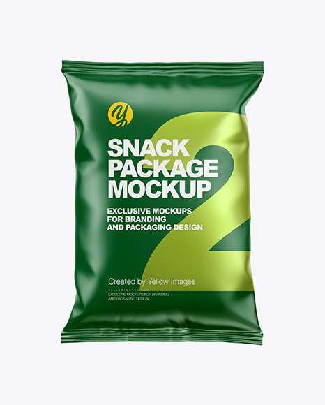 Paper Snack Package Mockup In Bag Sack Mockups On Yellow Images Object Mockups