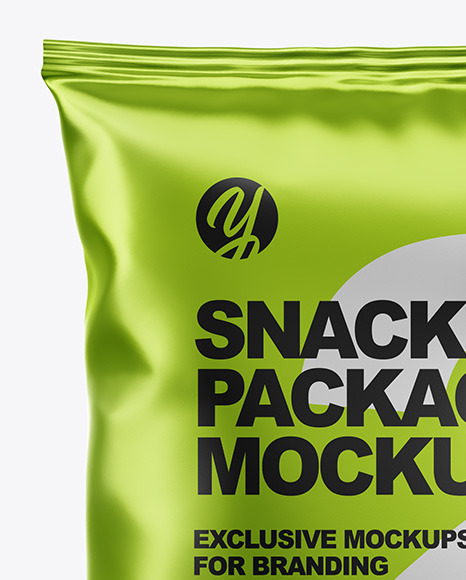 Metallic Snack Package Mockup