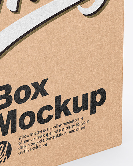 Download Kraft Box Mockup In Box Mockups On Yellow Images Object Mockups