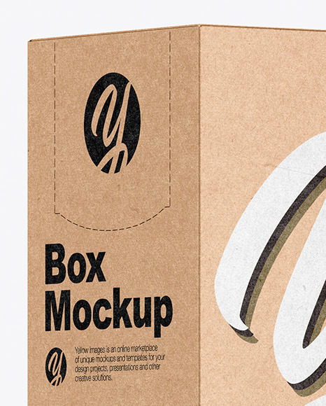 Download Kraft Box Mockup In Box Mockups On Yellow Images Object Mockups