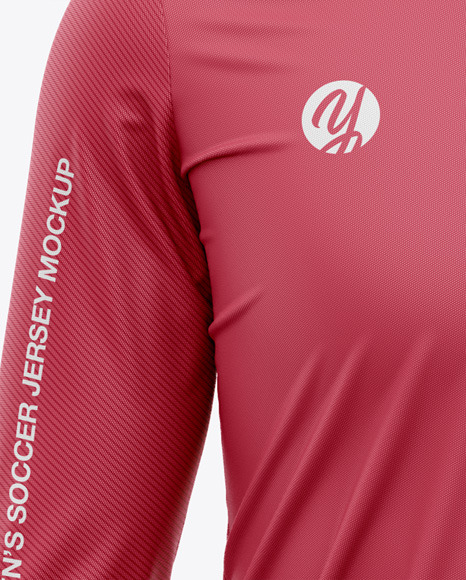 Download Men S Long Sleeve Soccer Jersey T Shirt Mockup Front View Football Jersey Soccer T Shirt In Apparel Mockups On Yellow Images Object Mockups