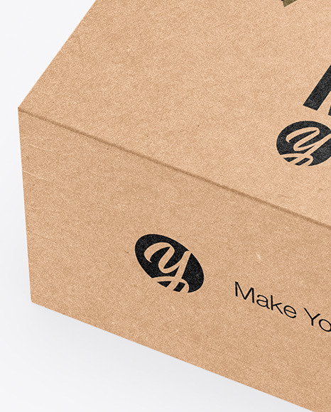 Download Kraft Box Mockup In Box Mockups On Yellow Images Object Mockups