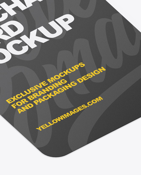 Keychain Card Mockup In Object Mockups On Yellow Images Object Mockups