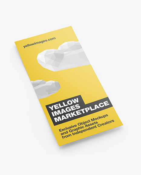 Glossy Flyer Mockup In Stationery Mockups On Yellow Images Object Mockups