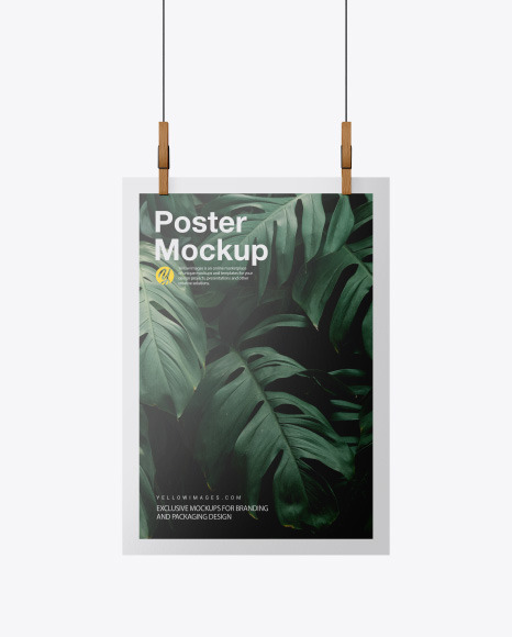 Glossy A4 Poster Mockup PSD #2