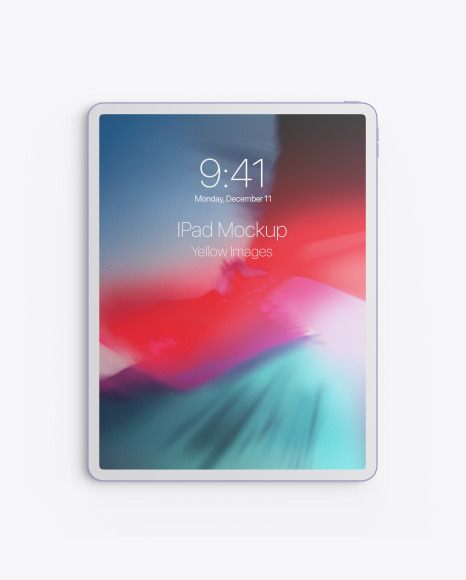 Clay Apple Ipad Pro 2018 12 9 Mockup In Device Mockups On Yellow Images Object Mockups