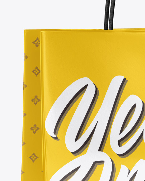 Matte Shopping Bag w/ Rope Handles Mockup Matte Shopping Bag w/ Rope Handles Mockup